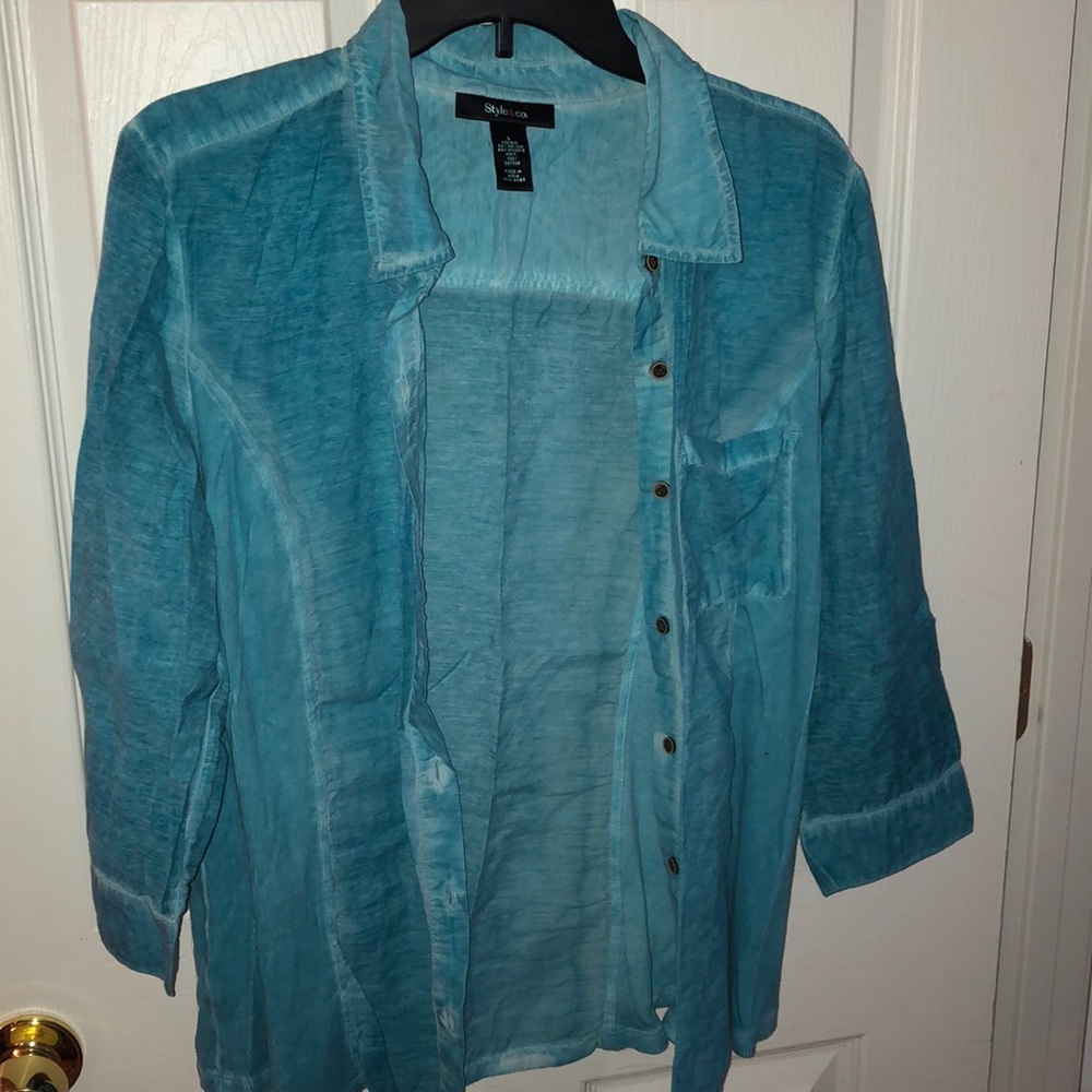 Blue 3/4 sleeve